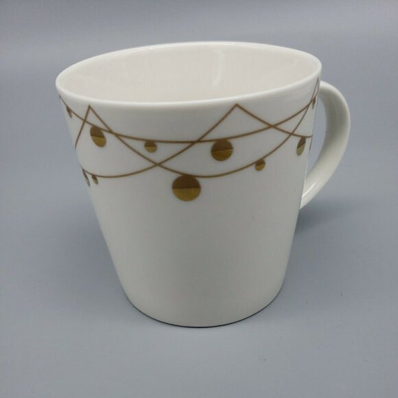 Starbucks Coffee Mug Cup Christmas Gold Ornament Garland Design 2012 - Picture 2 of 4